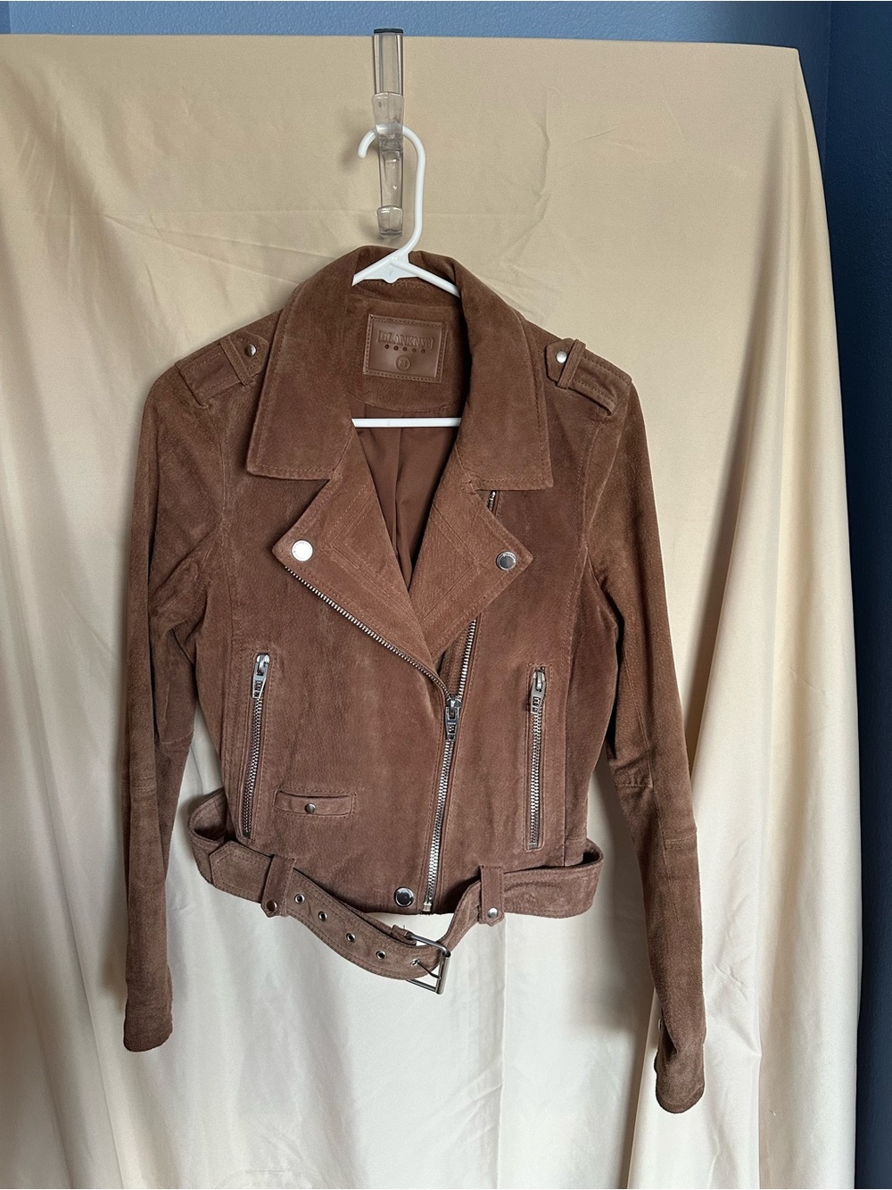 Blank NYC Brown Suede Moto Jacket